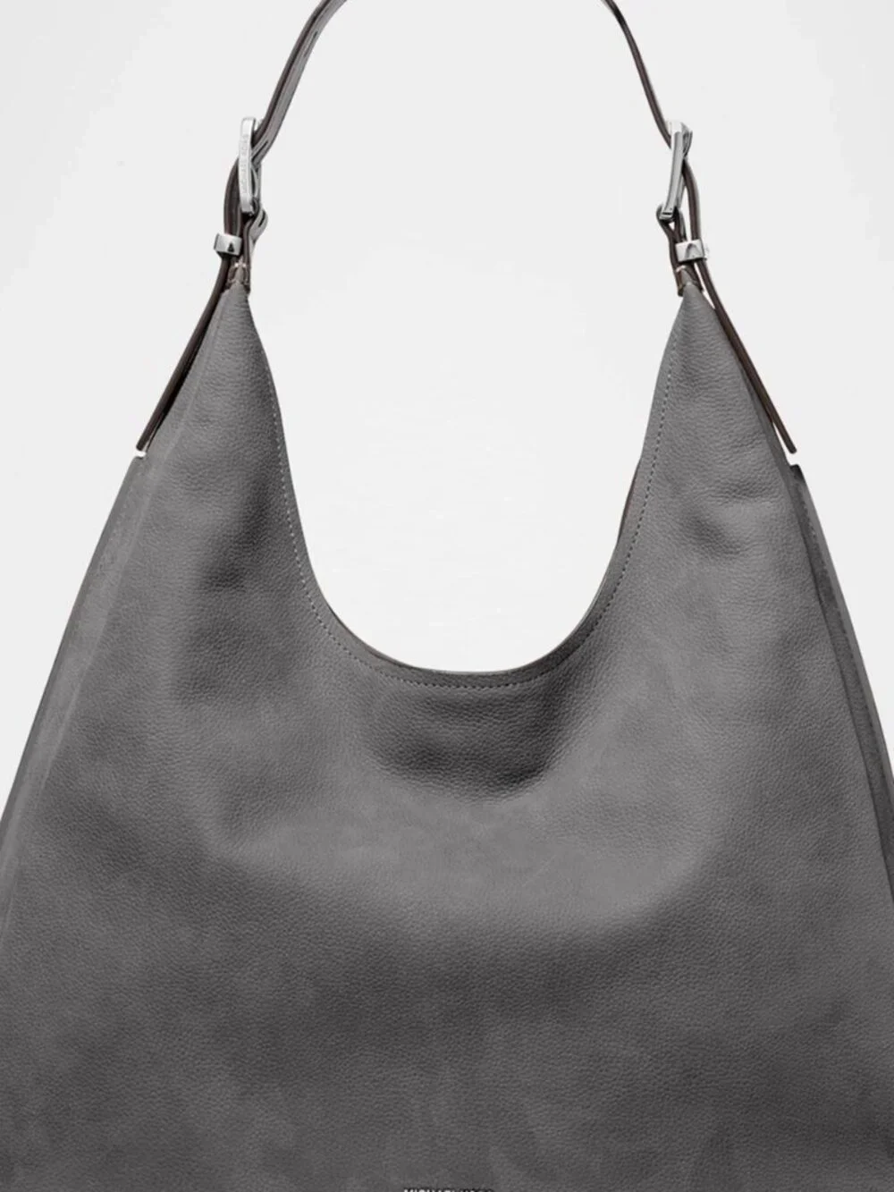 MICHAEL Michael Kors Nolita Large Gray Nubuck Hobo Shoulder Bag